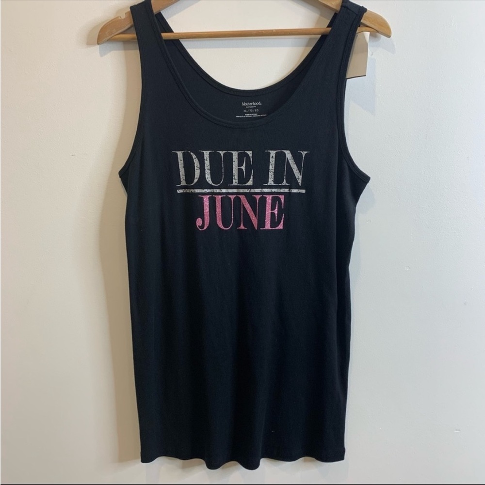 ☀️ 3/$15 Motherhood Maternity Due in June Tank Top